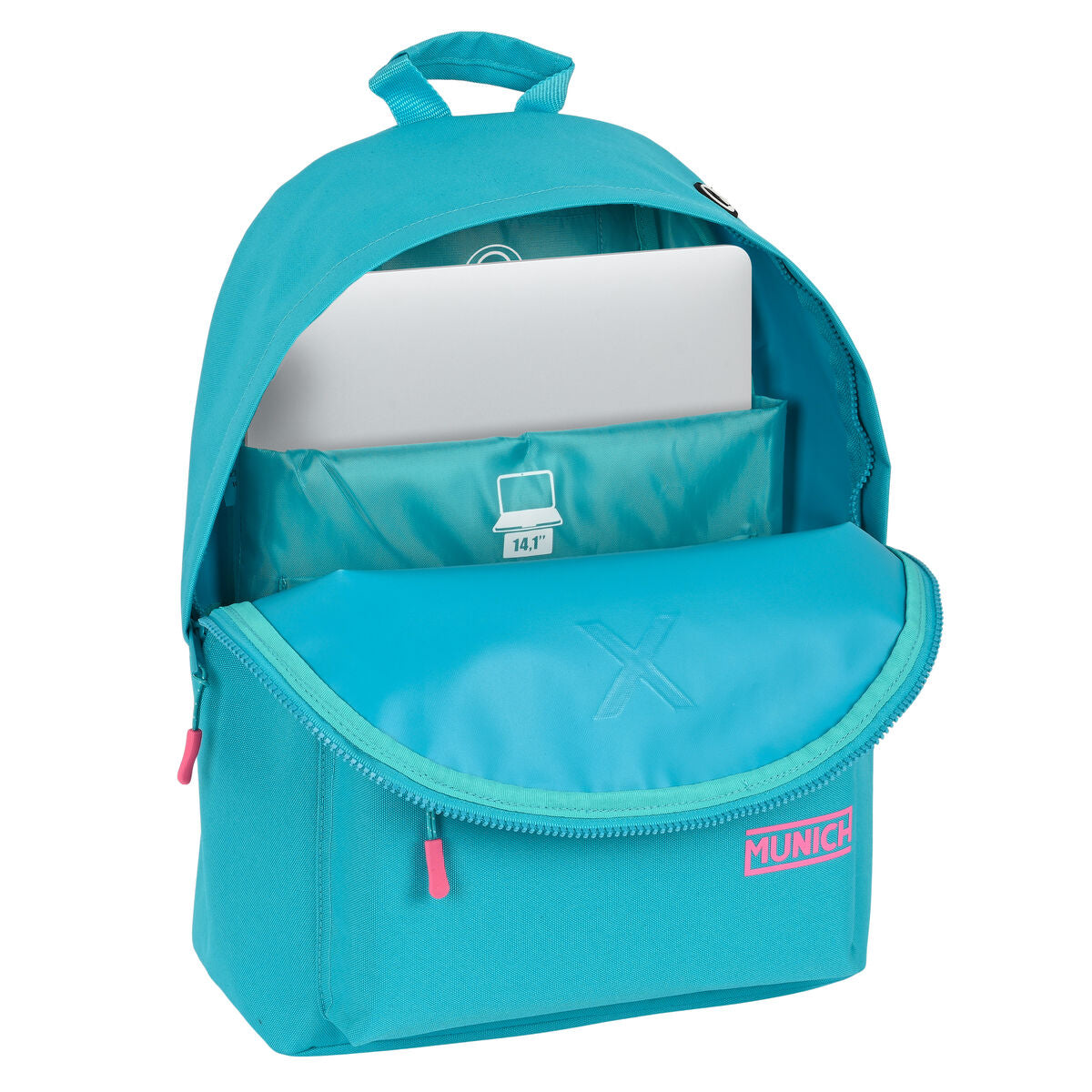 Munich Laptop-Rucksack basicos Türkis – Produktansicht 3