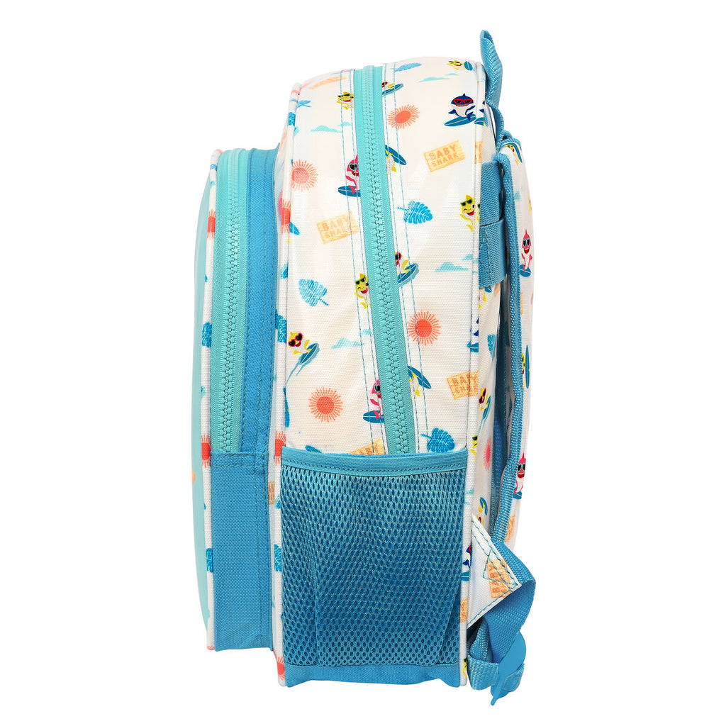 Baby Shark Schultasche Surfing Blau Weiß – Ansicht 2