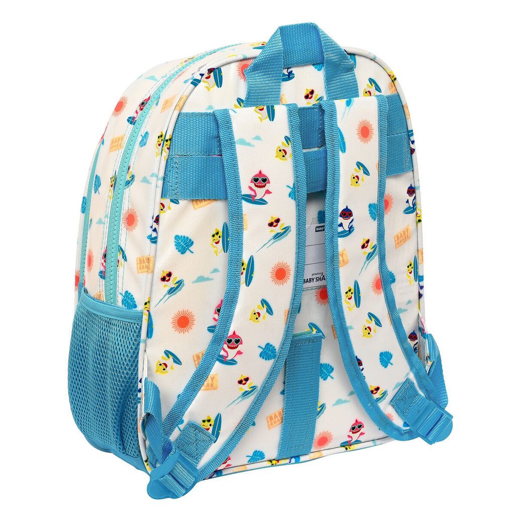 Baby Shark Schultasche Surfing Blau Weiß – Ansicht 3