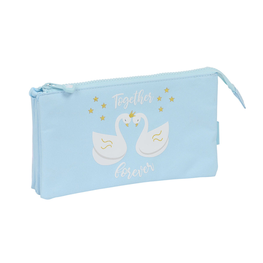 Glow Lab Dreifach-Federmäppchen Cisnes Hellblau – Ansicht 1