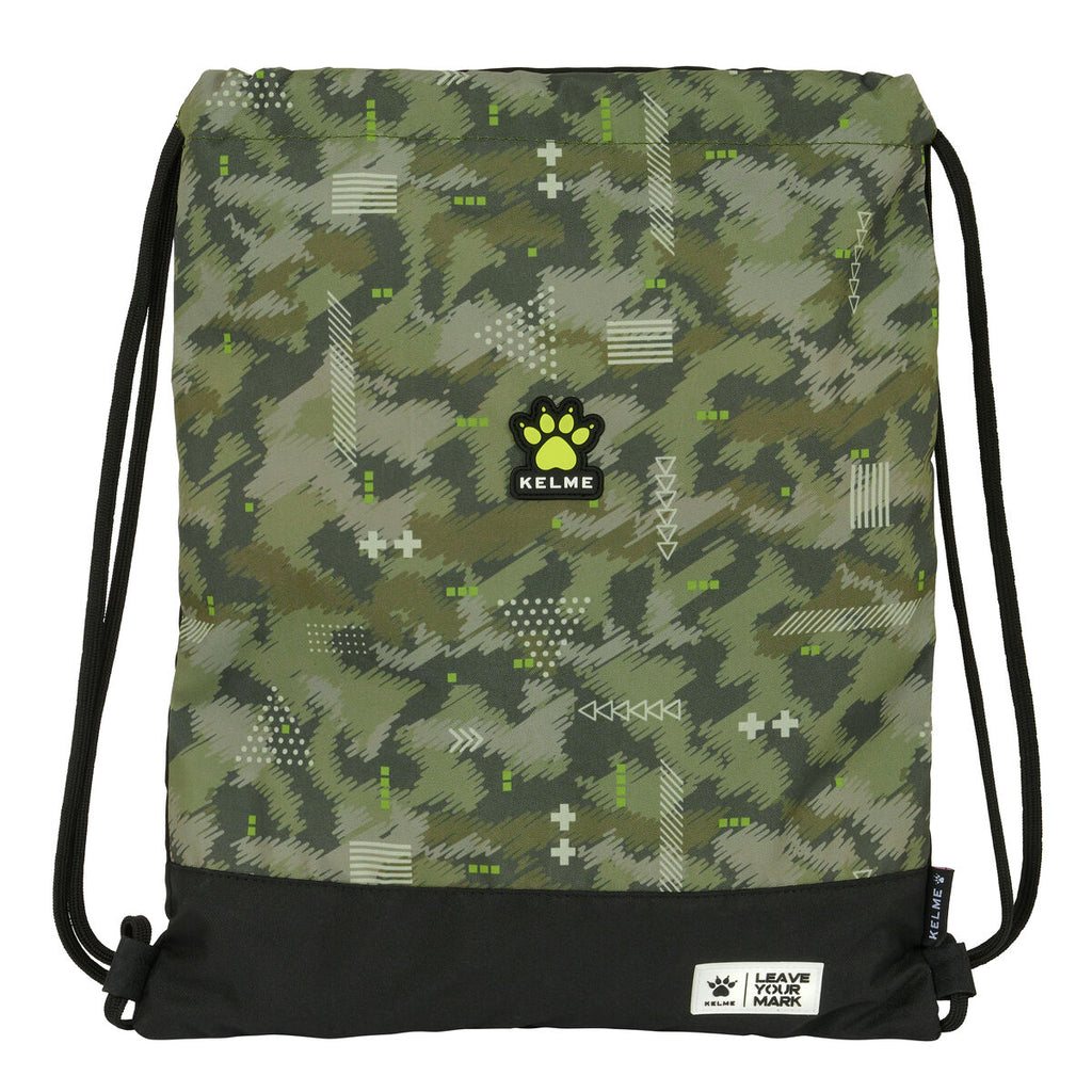 Kelme Rucksack mit Strings Reise Schwarz Grün – Ansicht 1