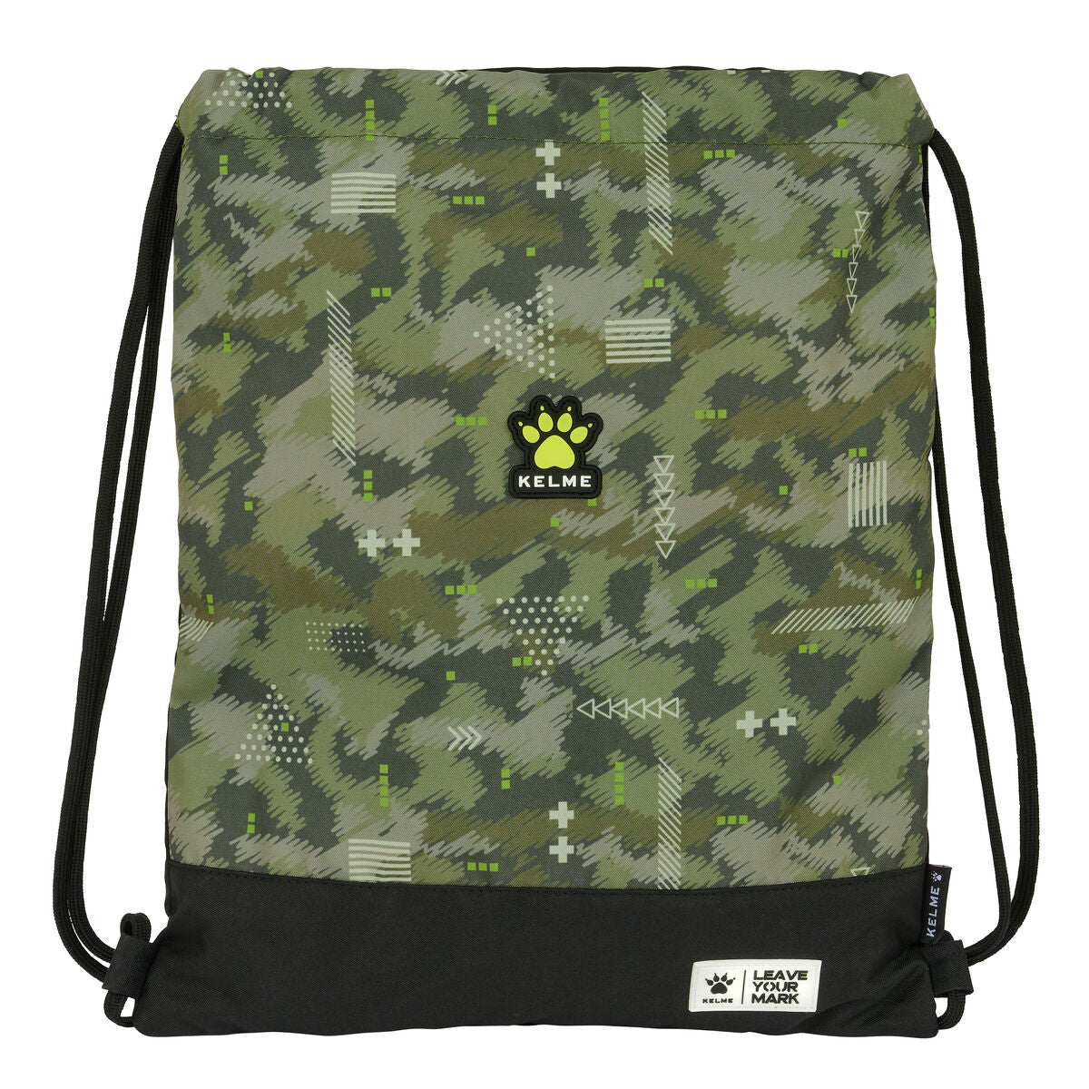 Kelme Rucksack mit Strings Reise Schwarz Grün – Ansicht 1