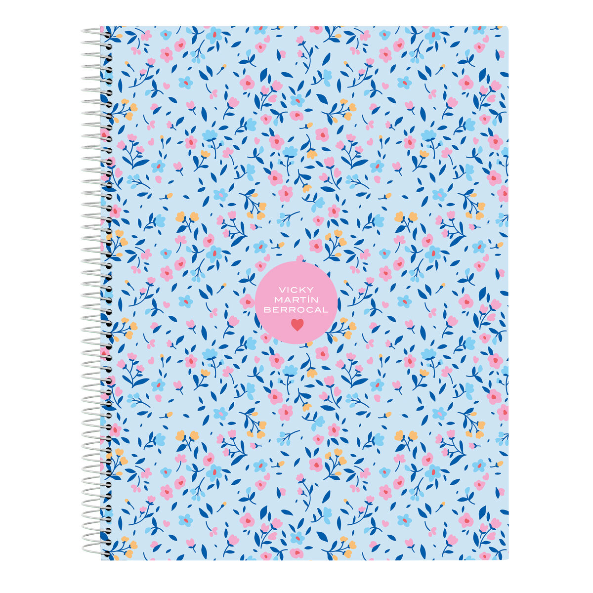 Vicky Martín Berrocal Notizbuch Paraíso Blau Rosa A4 120 Sheets – Ansicht 1
