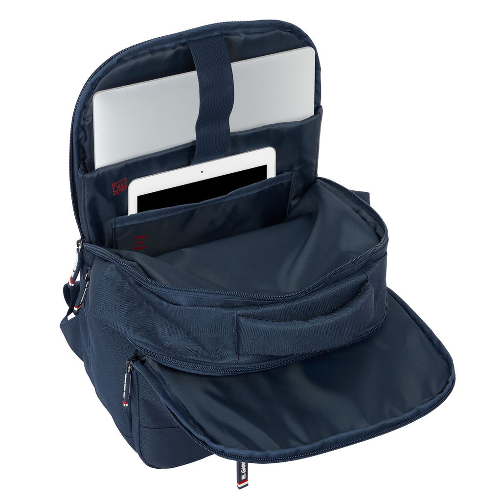 Rucksack für Notebook & Tablet mit USB Ausgang El Ganso Eclipse Navy Blau – Ansicht 8