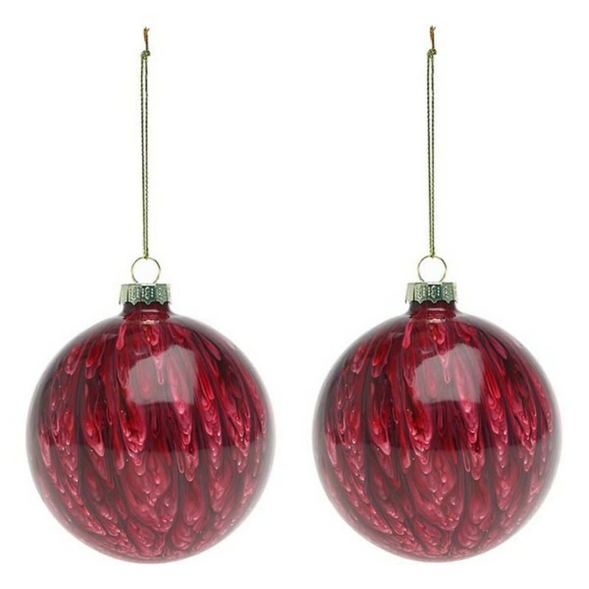 Weihnachtskugeln 113572 Braun Rot 8 cm – Produktansicht 1