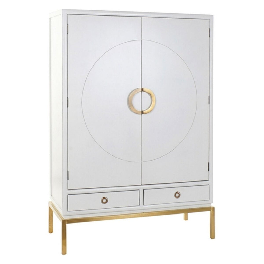 DKD Home Decor Schrank Weiß Gold Metall Poplar – Produktansicht 1