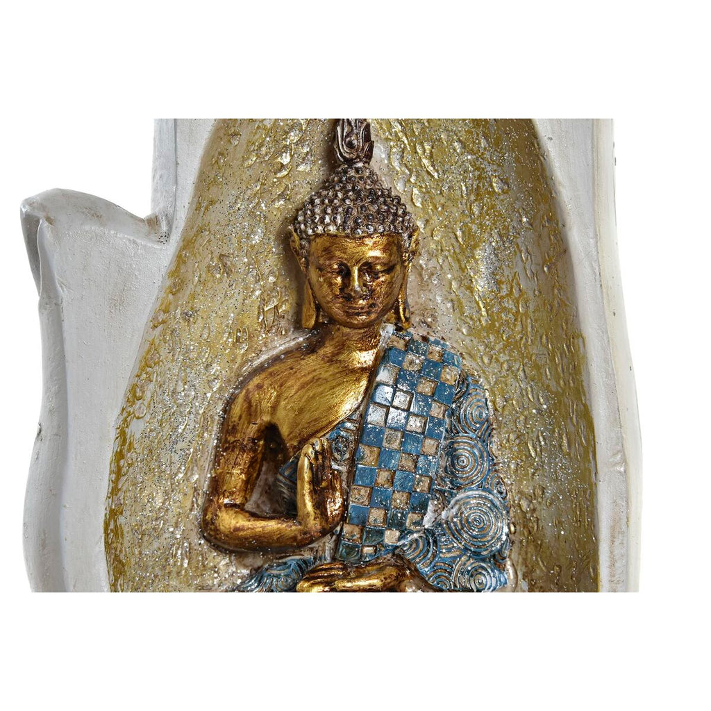 DKD Home Decor Dekofigur Grau Gold Buddha Kunstharz – Produktansicht 3