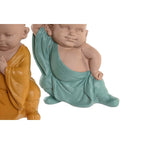 DKD Home Decor Dekofigur Blau Rosa Gelb Kunstharz Monk – Produktansicht 2