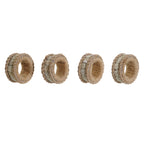 DKD Home Decor Serviettenring Natural Jute Kunstharz Aluminium – Produktansicht 1