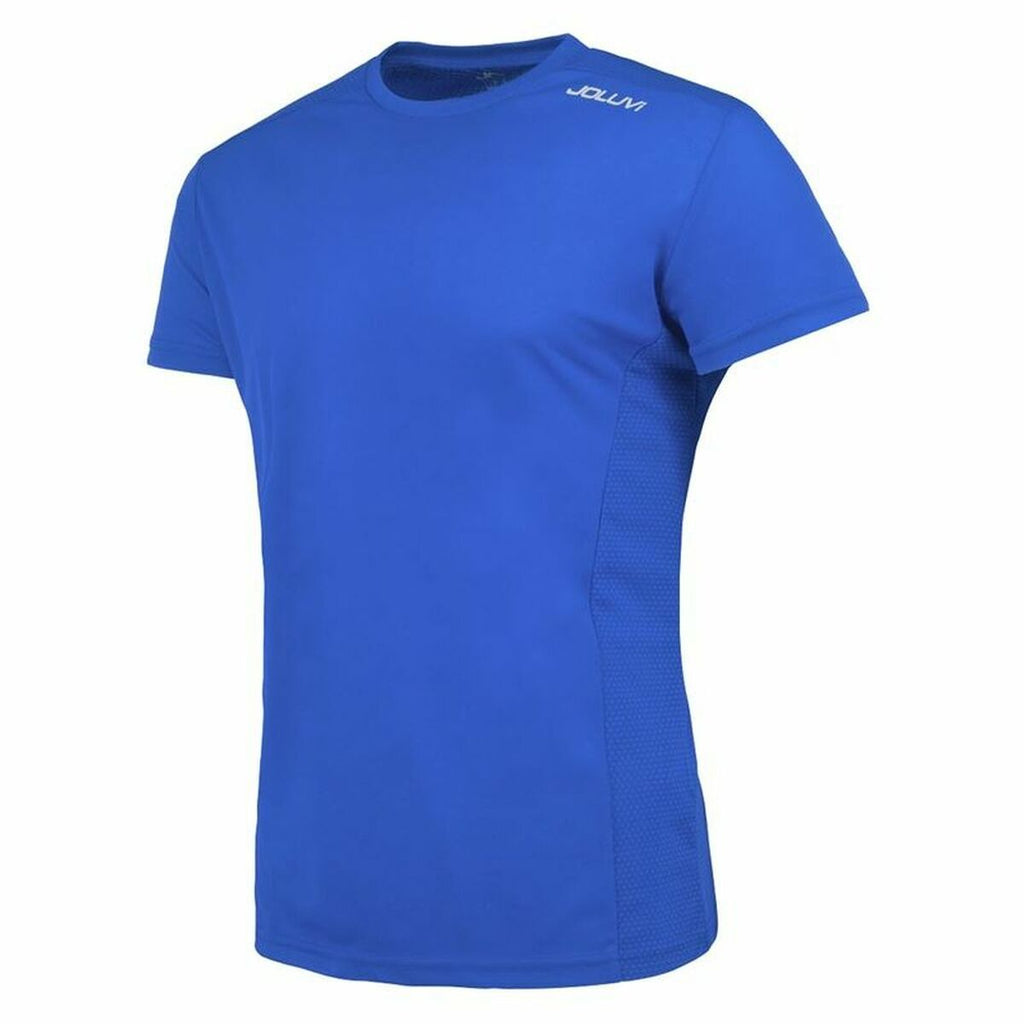 Joluvi Herren-Kurzarm-T-Shirt Trainning Blau Herren – Produktansicht 3