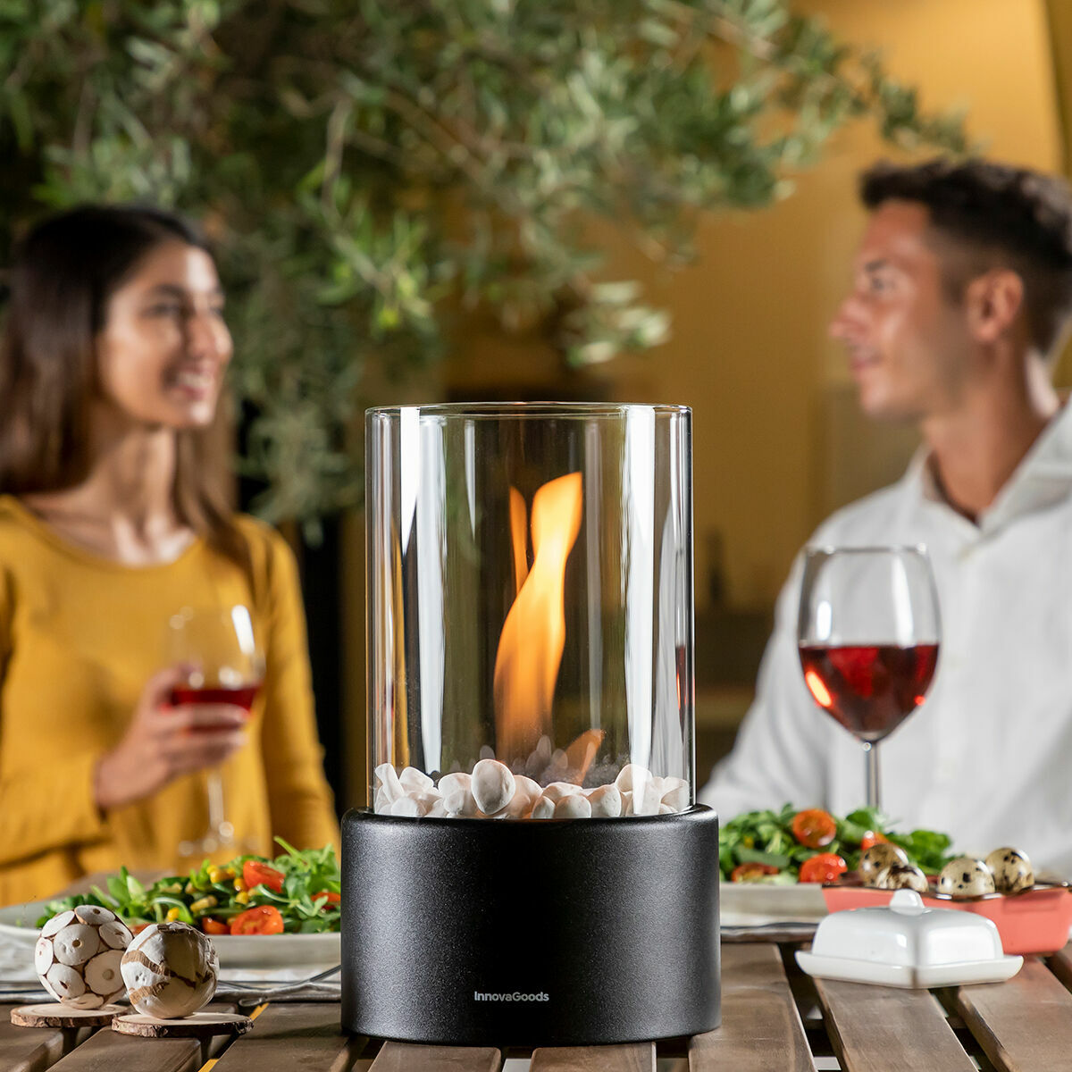InnovaGoods Dekorativ Bioethanol Tabletop Fireplace Heatfir – Produktansicht 2