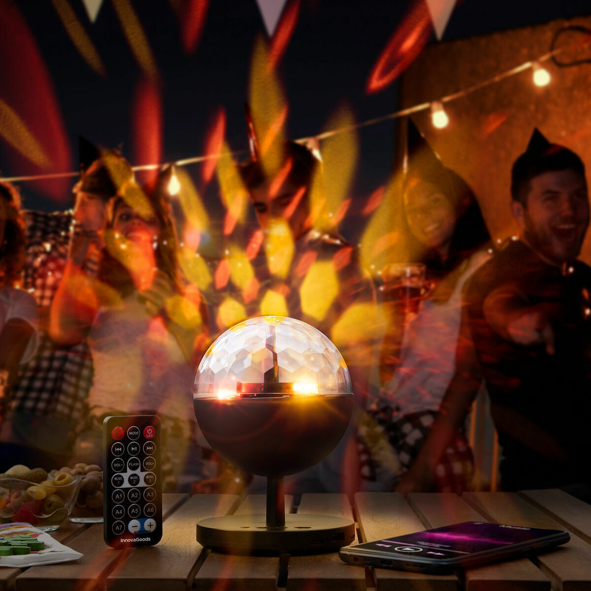 Wiederaufladbar LED Projector mit Speaker Istarlyt InnovaGoods