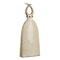 Vase Crystal Gold Metall Weiß – Produktansicht 1