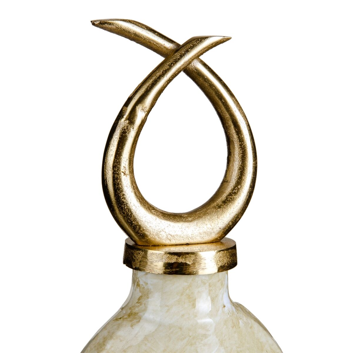 Vase Crystal Gold Metall Weiß – Produktansicht 3