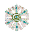 Krist+ Weihnachtskugel Blau Weiß Grün Snowflakes – Produktansicht 1