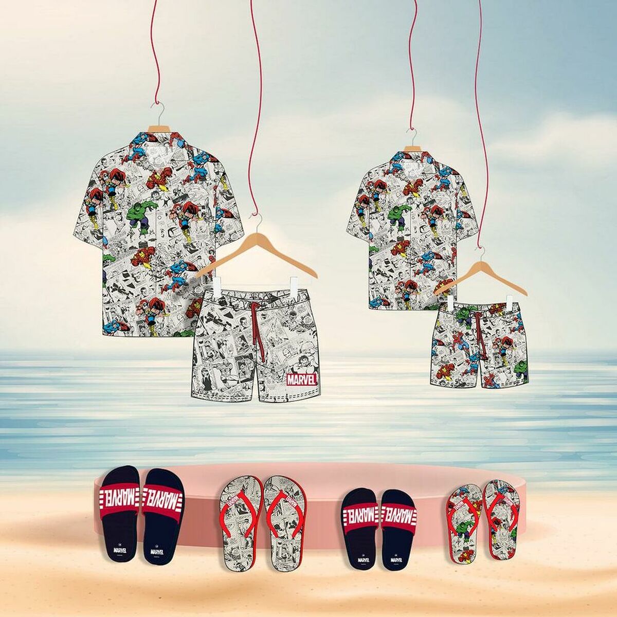 Marvel Flip Flops für Kinder Rot Grau – Ansicht 4