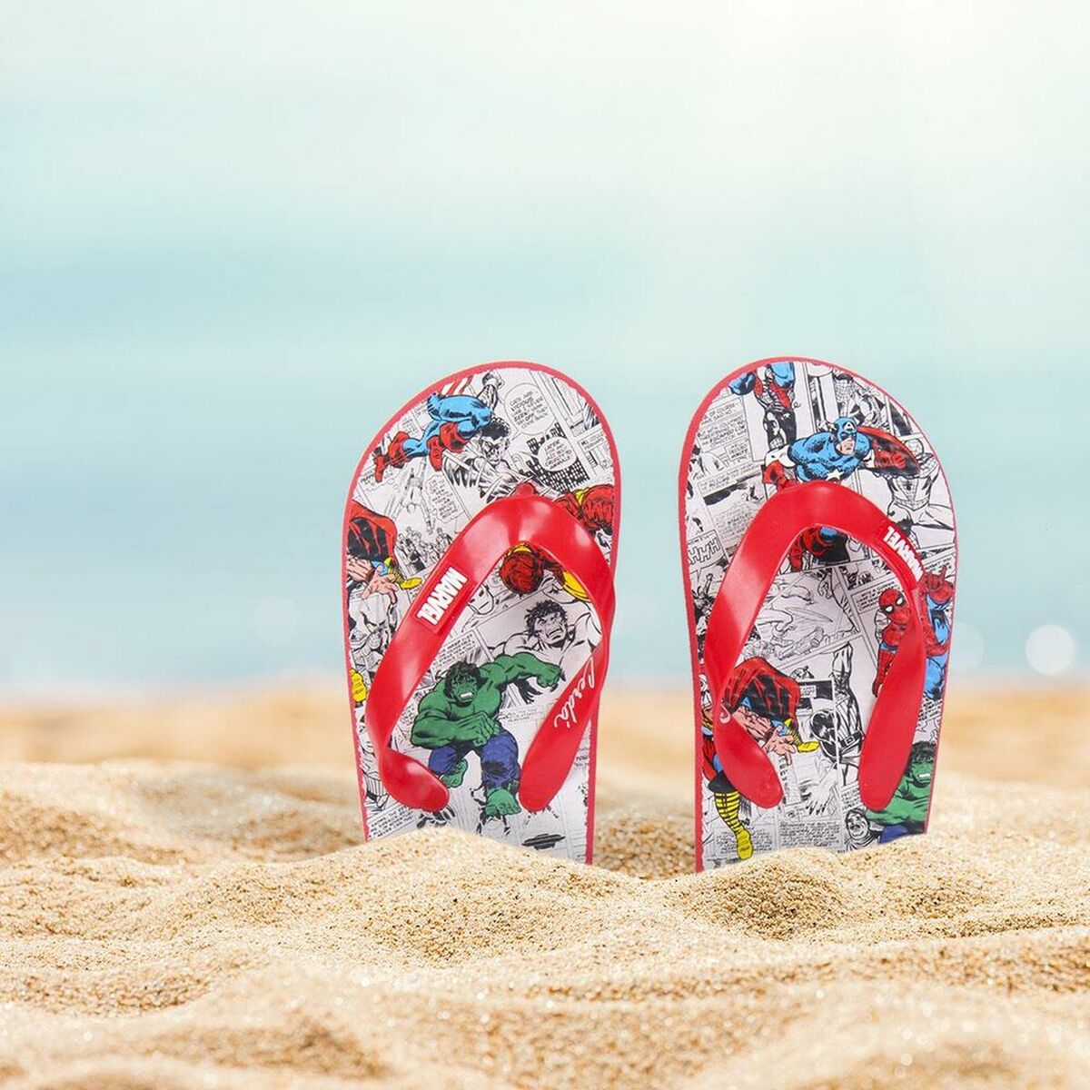 Marvel Flip Flops für Kinder Rot Grau – Ansicht 5