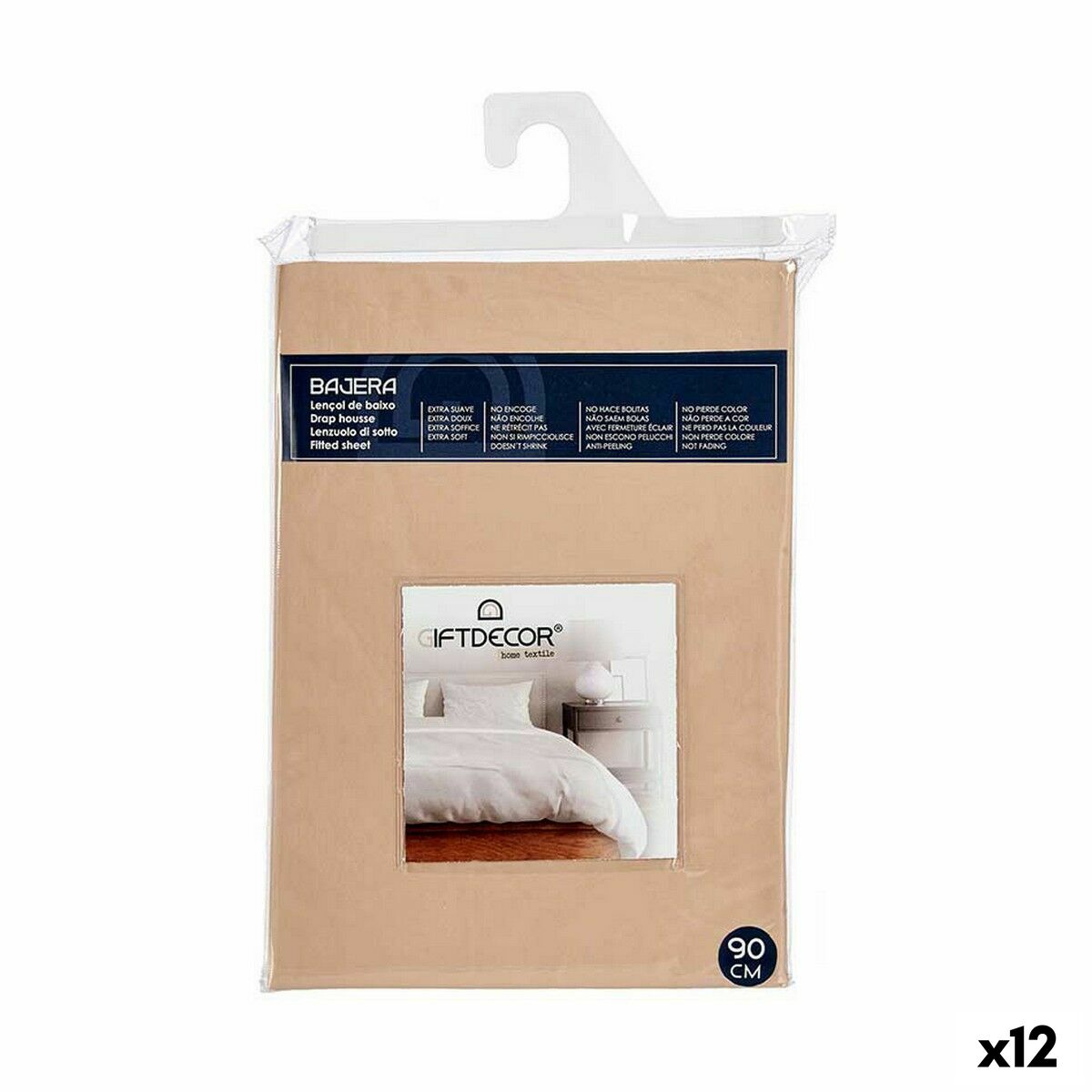 Gift Decor Fitted sheet Beige 90 cm – Produktansicht 1