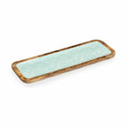 Gift Decor Centerpiece Weiß Braun Grün Polyester Kunstharz Mango Holz Leaf aus a plant – Produktansicht 2
