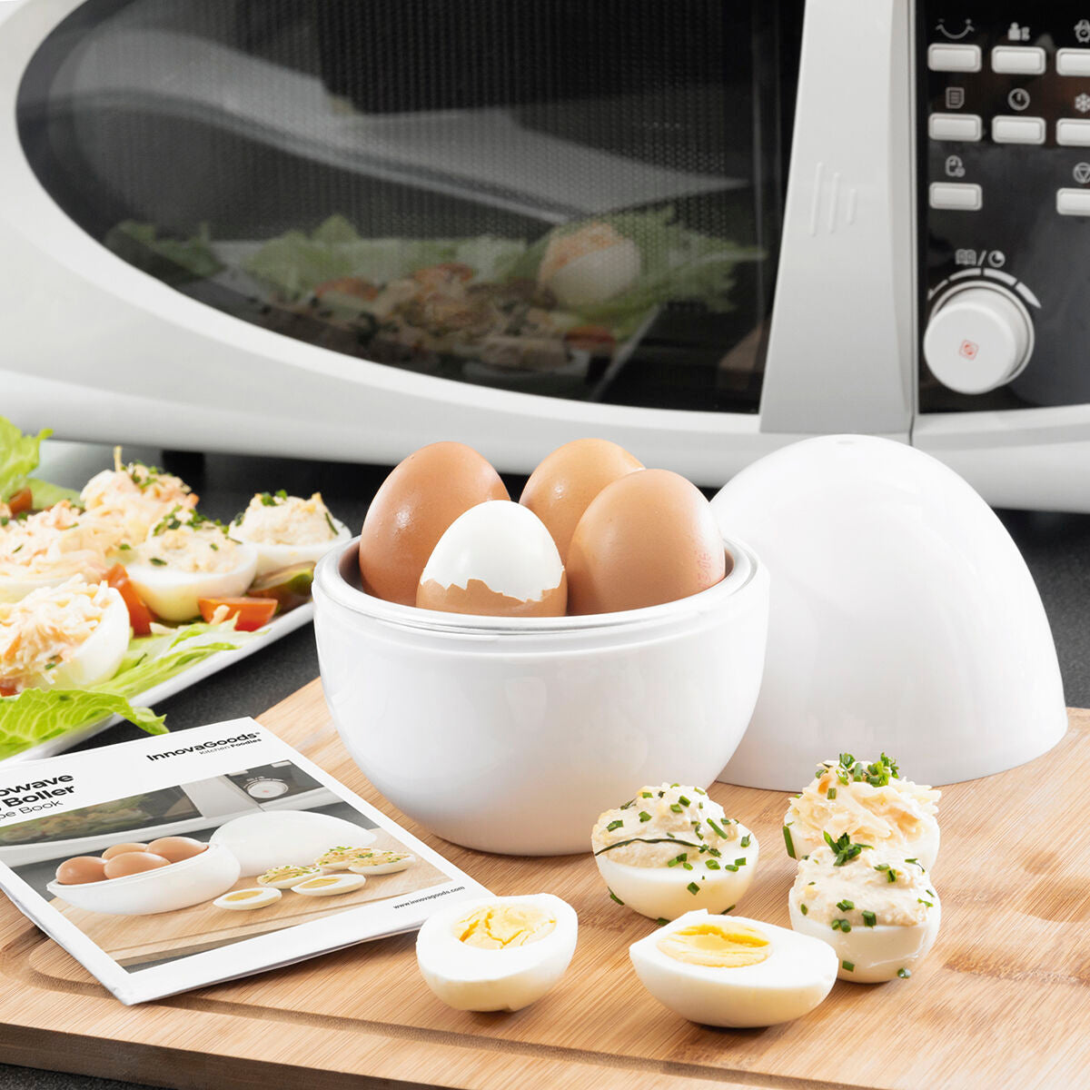 InnovaGoods Microwave Egg Boiler mit Recipe Booklet Boilegg – Produktansicht 1