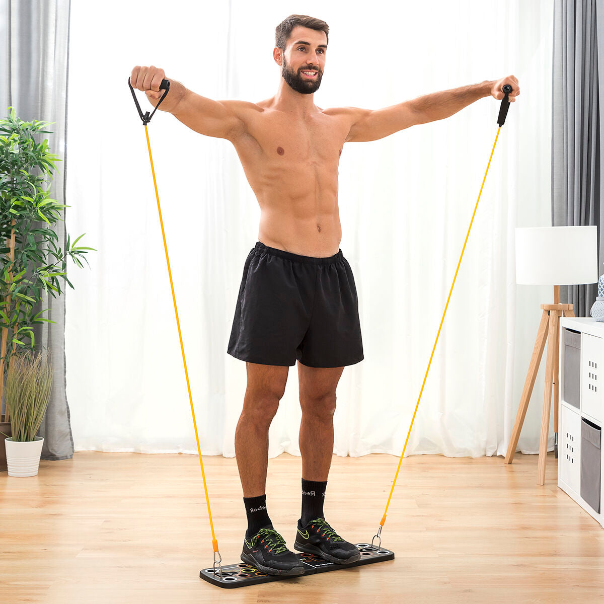 Push-Up Tafel mit Widerstandsbänder & Trainingsanleitung Pulsher InnovaGoods – Produktansicht 7