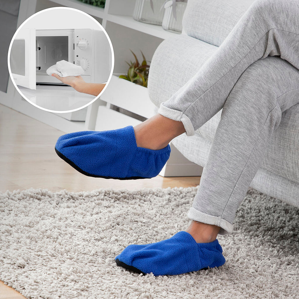 InnovaGoods Microwavable Heated Slippers Blau