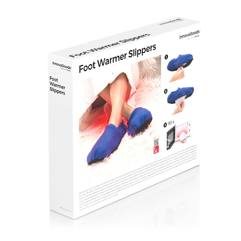 InnovaGoods Microwavable Heated Slippers Blau