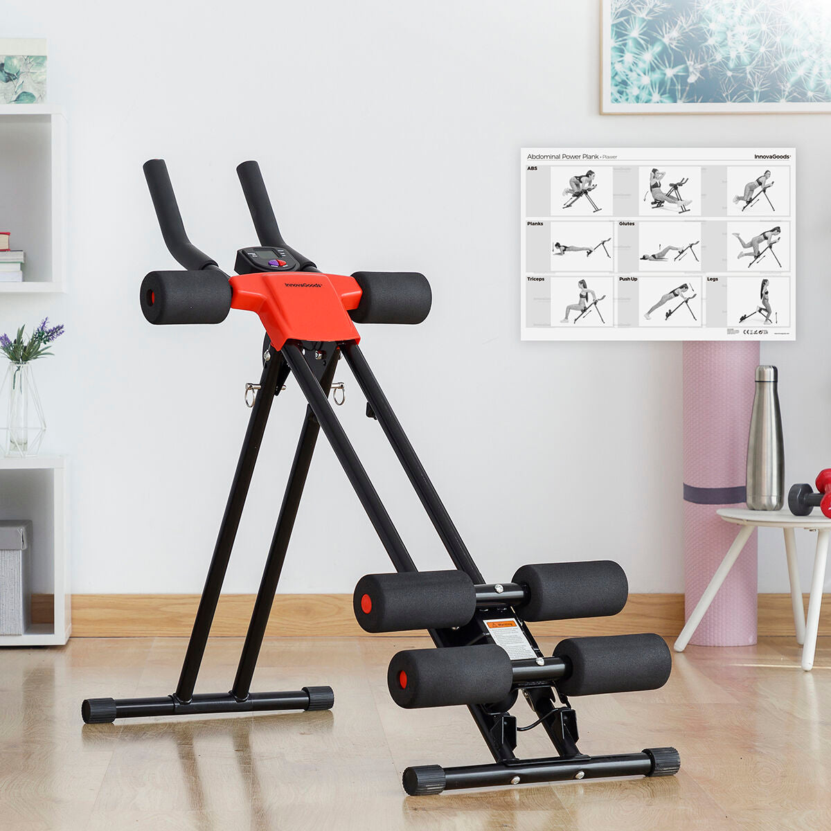 InnovaGoods Klappbar Bauchtrainer mit Trainingsanleitung Plawer – Produktansicht 2