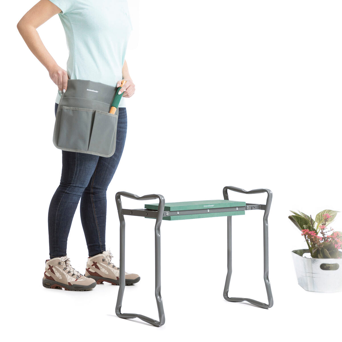 3-in-1 Klappbar Garten Seat mit Tasche für Tools Situl InnovaGoods – Produktansicht 8