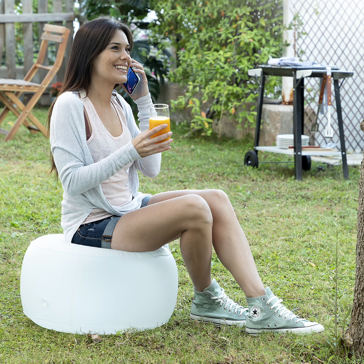 Aufblasbar Seat mit Mehrfarbig LED & Fern Steuerung Pulight InnovaGoods – Produktansicht 3