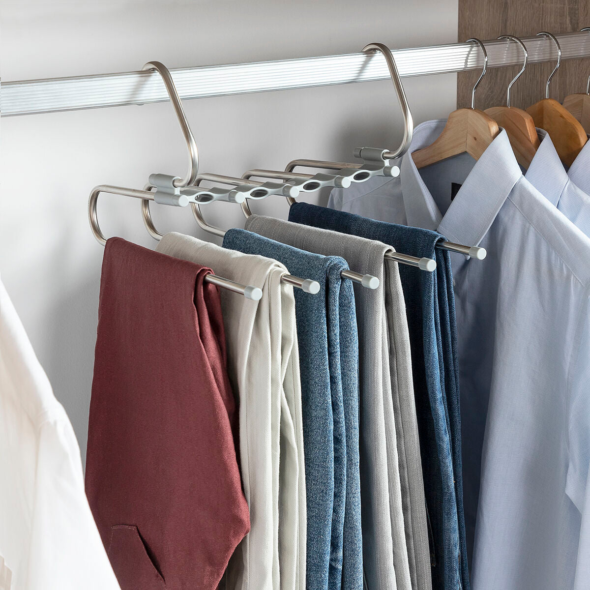 InnovaGoods 5-in-1 Multiple Trouser Hanger Havser – Produktansicht 5