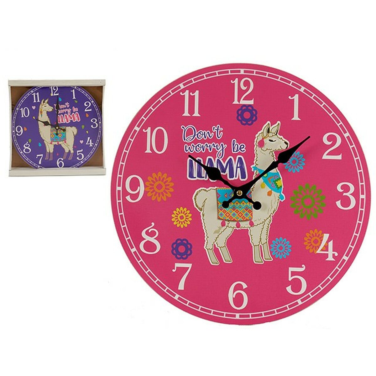 Gift Decor Wanduhr Llama – Produktansicht 1