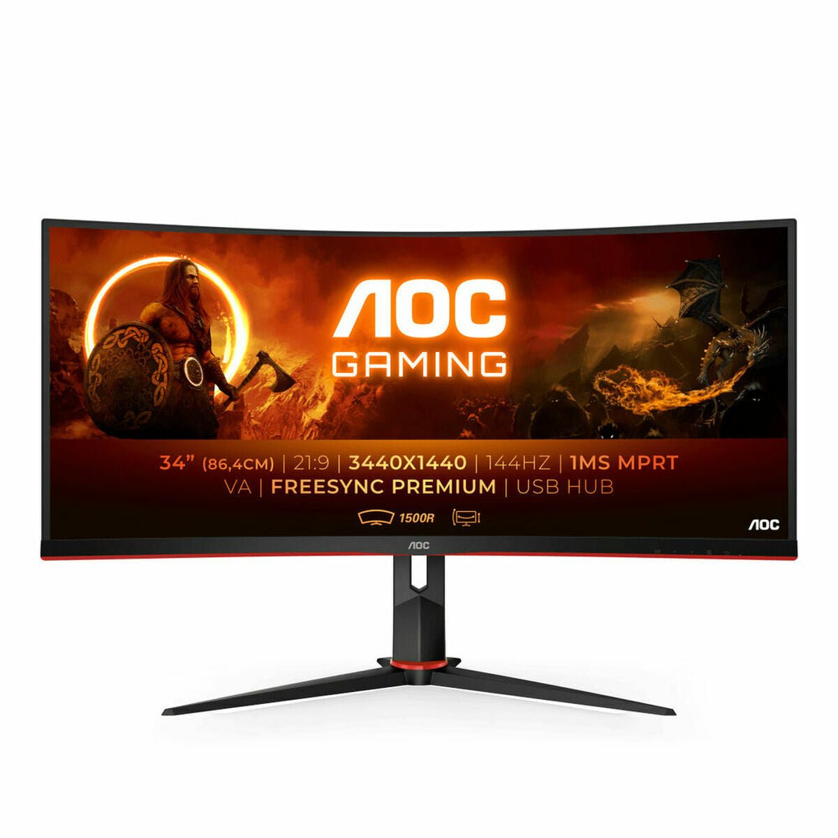 AOC Monitor CU34G2X/BK 34" HD LED - BYAG.Computer & ZubehörAOCBYAG.S551404484038986117005AOC Monitor CU34G2X/BK 34" HD LED