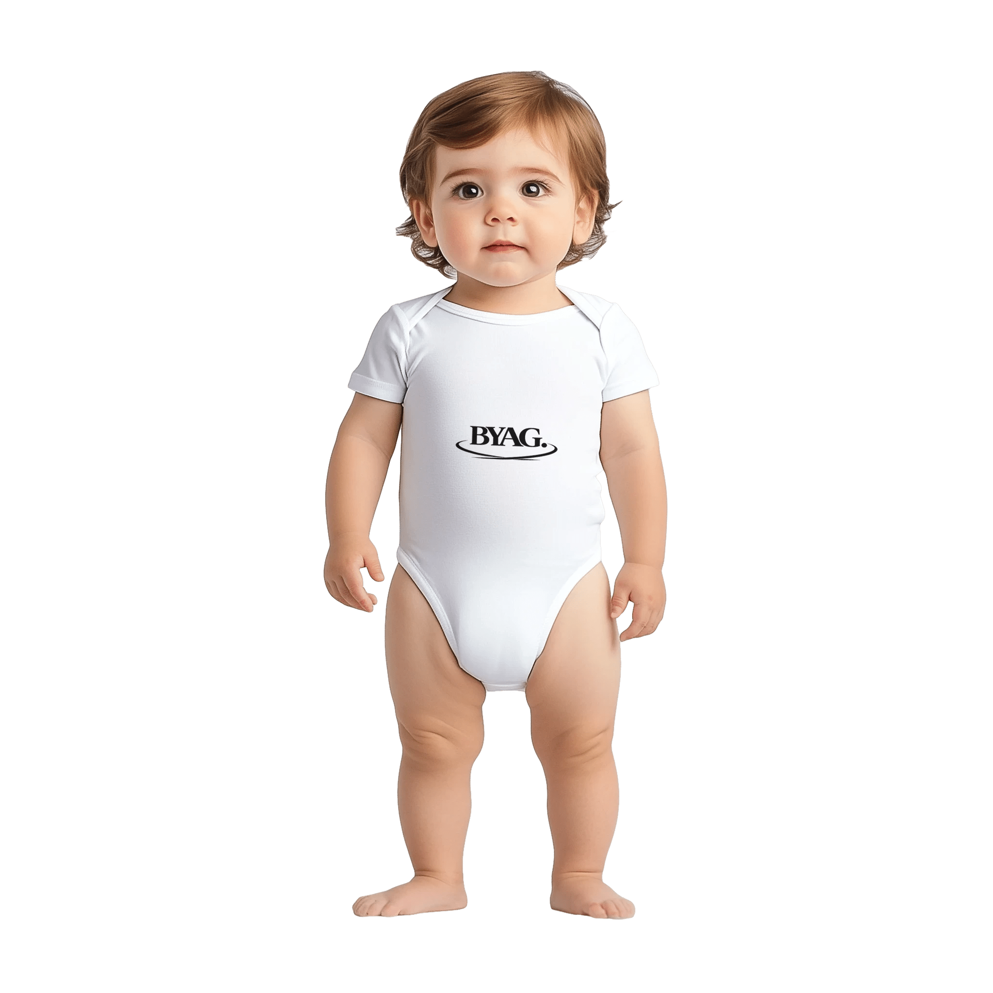 BYAG. Baby Short Sleeve Bodysuit – White von BYAG. | BYAG.