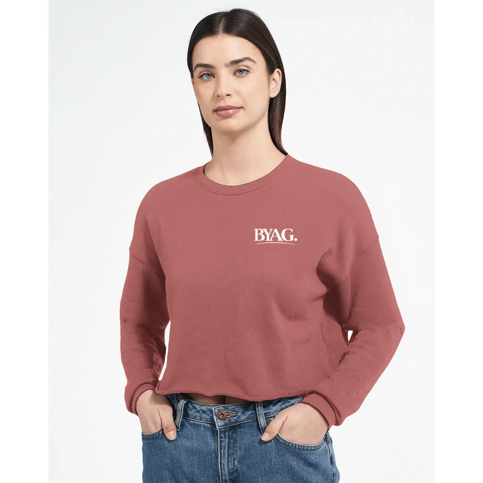BYAG. Everyday Cropped Sweatshirt – Dusty Rose von BYAG. | BYAG.