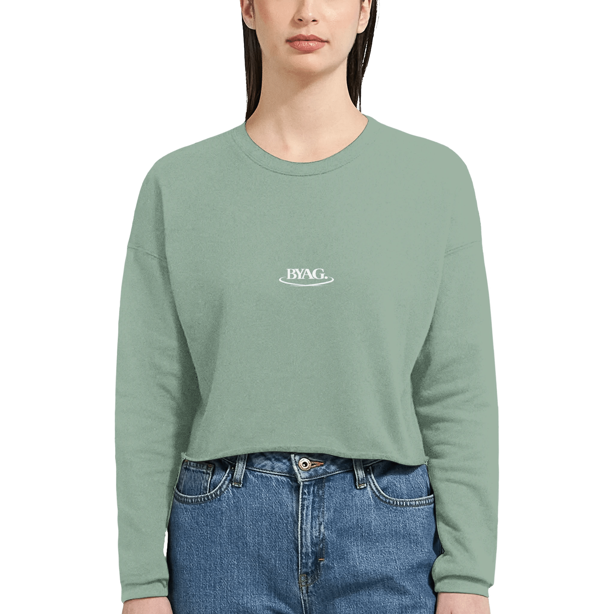 BYAG. Everyday Cropped Sweatshirt – Dusty Blue von BYAG. | BYAG.