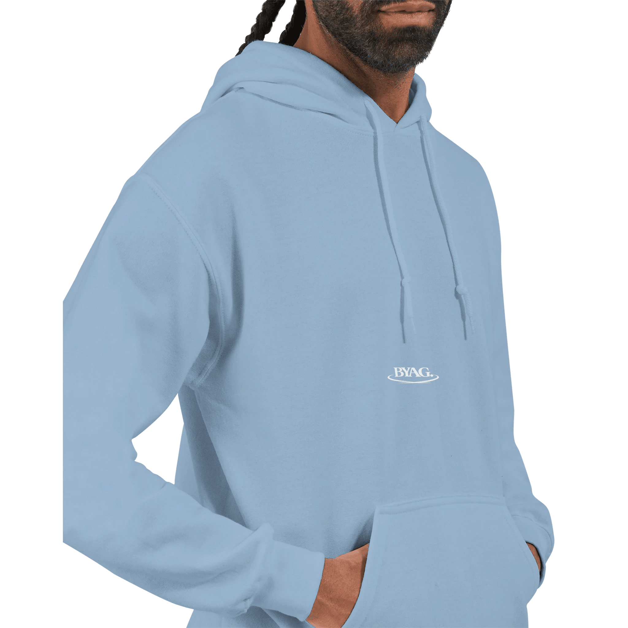 BYAG. Signature Hoodie – Soft Blue von BYAG. | BYAG.