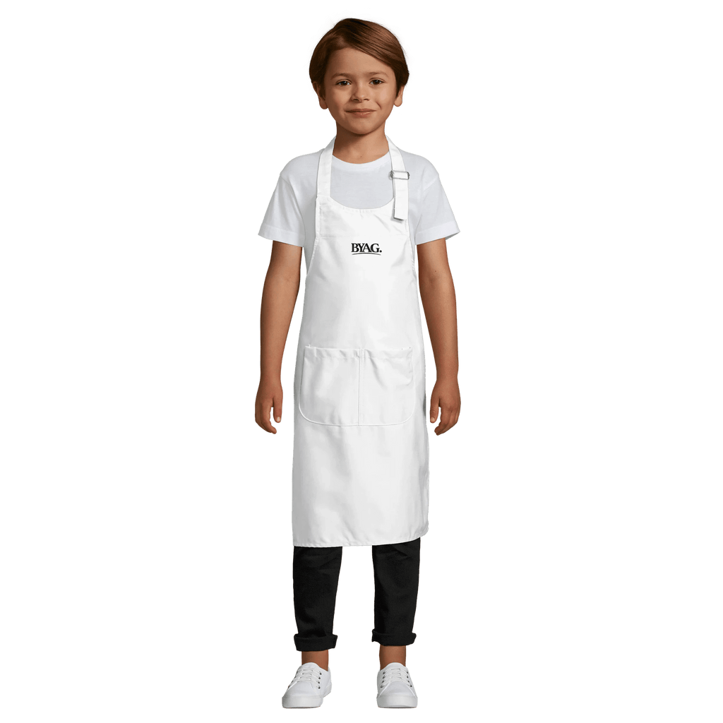 BYAG. Kids Apron with Pocket – White von BYAG. | BYAG.