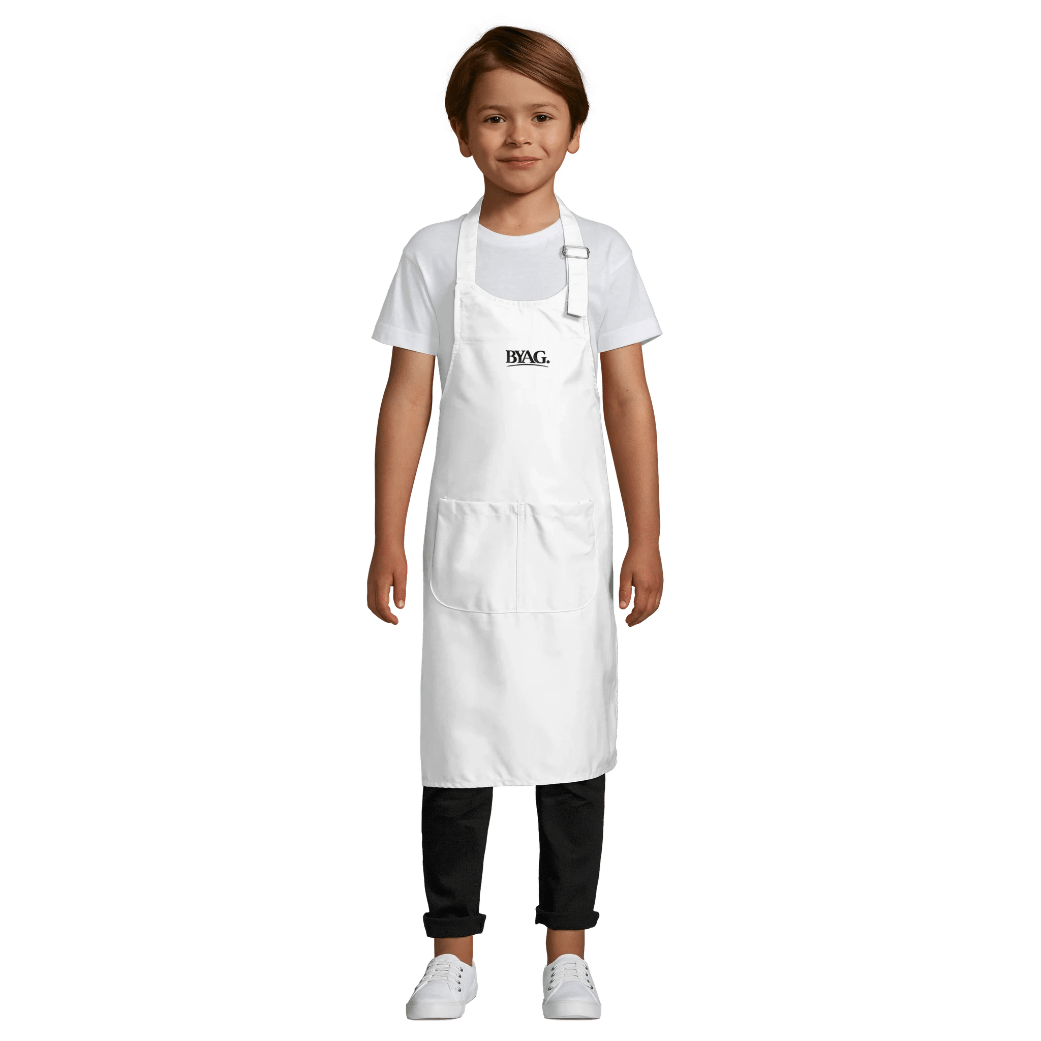 BYAG. Kids Apron with Pocket – White von BYAG. | BYAG.
