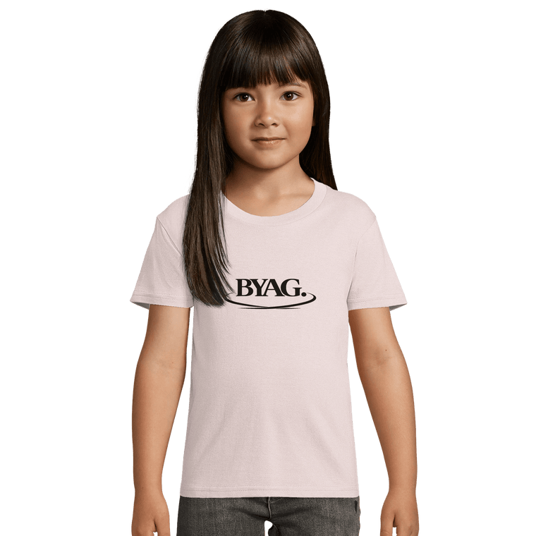 BYAG. Kids Organic T-Shirt – Pale Pink
