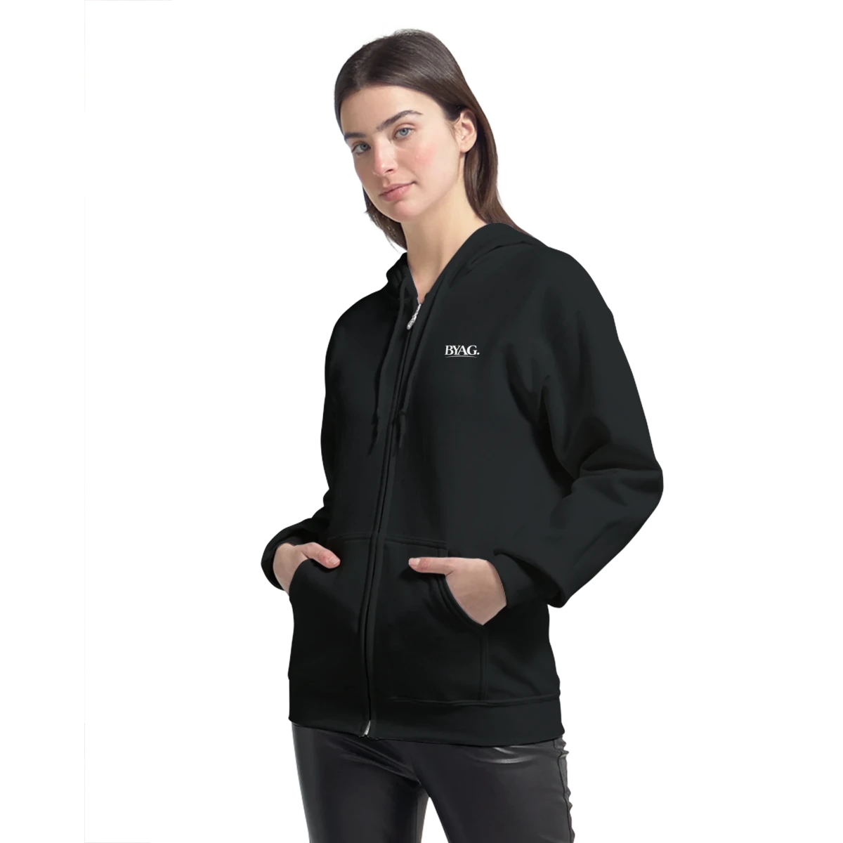 BYAG. Organic Zip Hoodie – Black von BYAG. | BYAG.