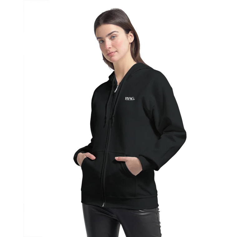 BYAG. Organic Zip Hoodie – Black