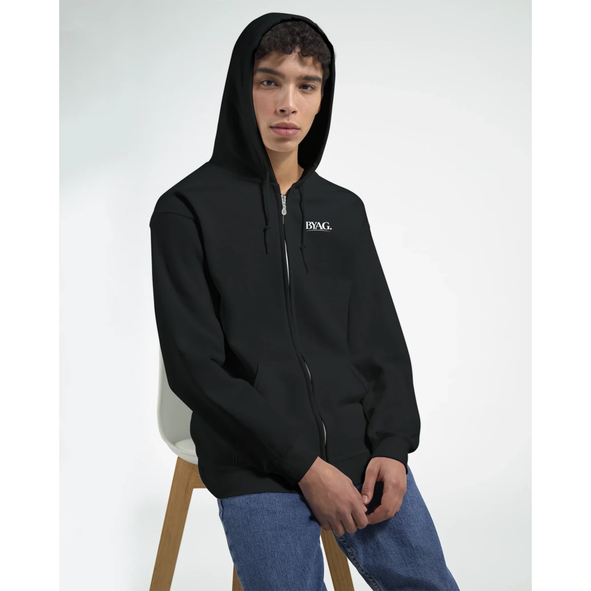 BYAG. Organic Zip Hoodie – Black von BYAG. | BYAG.