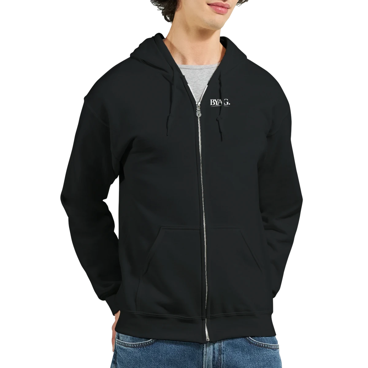BYAG. Organic Zip Hoodie – Black von BYAG. | BYAG.