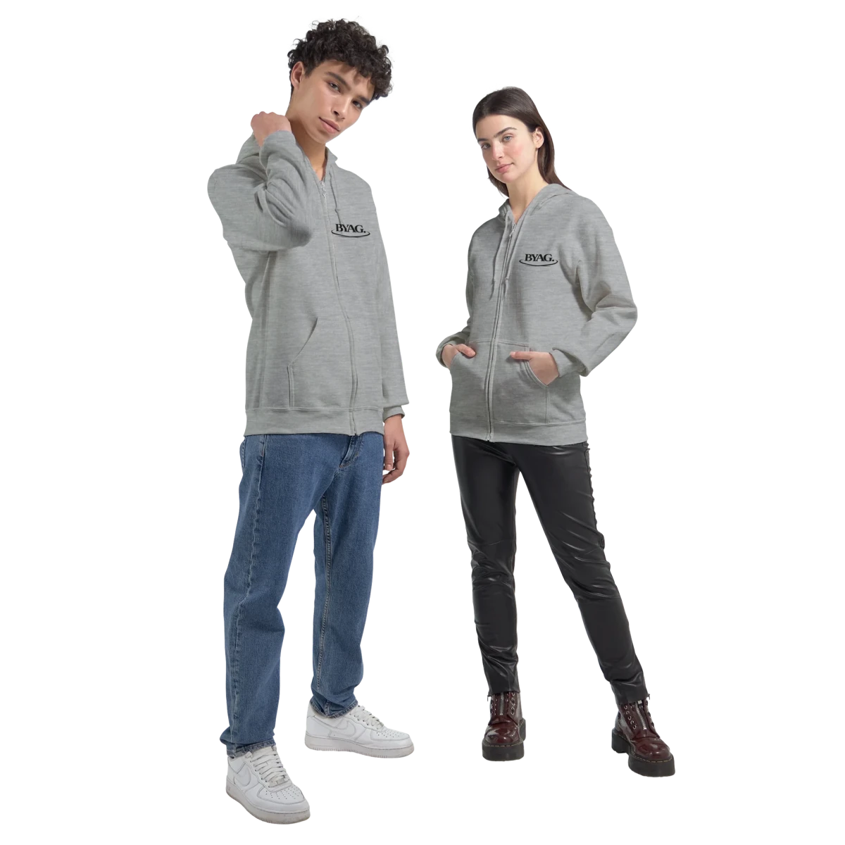 BYAG. Organic Zip Hoodie – Grey von BYAG. | BYAG.