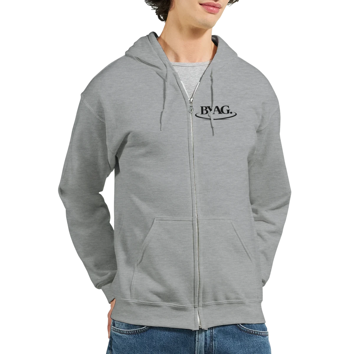 BYAG. Organic Zip Hoodie – Grey von BYAG. | BYAG.