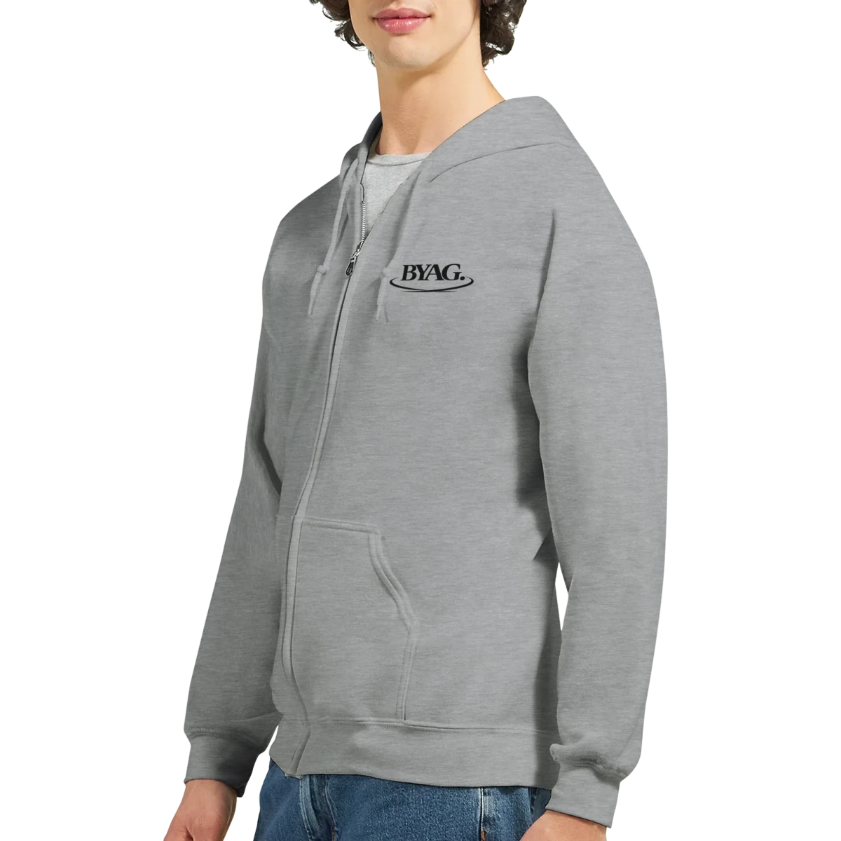 BYAG. Organic Zip Hoodie – Grey von BYAG. | BYAG.