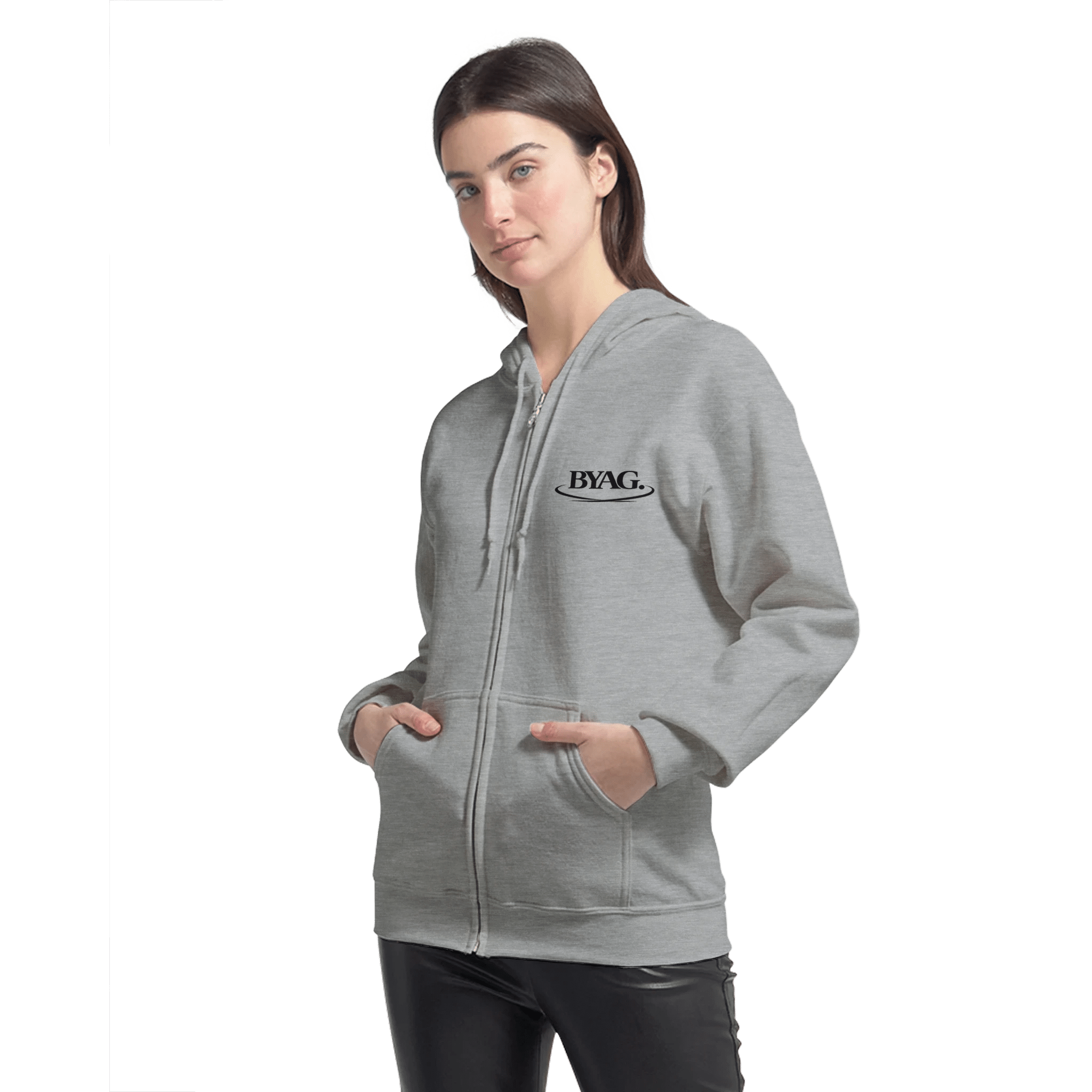 BYAG. Organic Zip Hoodie – Grey von BYAG. | BYAG.
