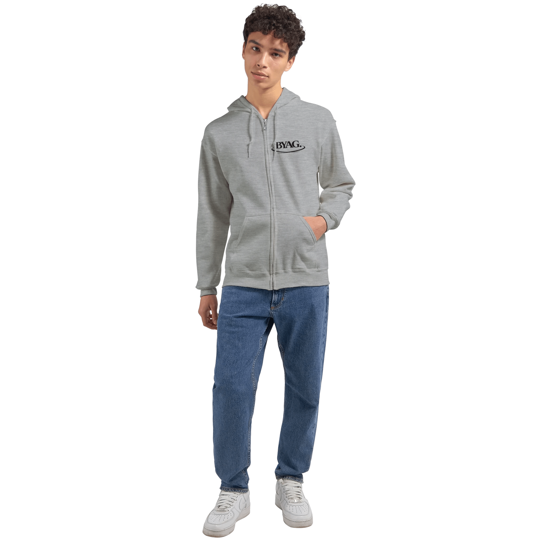 BYAG. Organic Zip Hoodie – Grey von BYAG. | BYAG.