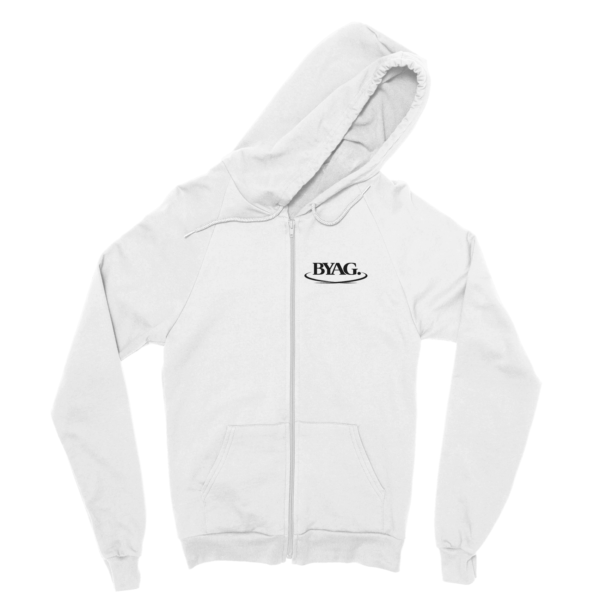 BYAG. Organic Zip Hoodie – White von BYAG. | BYAG.